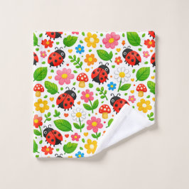 Cute Ladybugs and Flowers for Kids