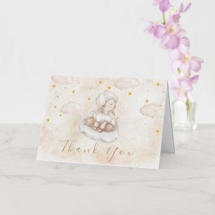 Cute Lamb Pinky Dust estrellas Baby Shower Gracias