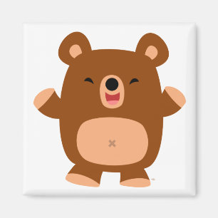 Cute Laughing Personalizado Imán de oso