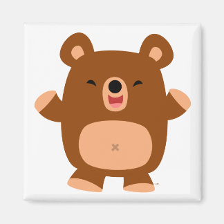 Cute Laughing Personalizado Imán de oso
