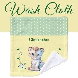 Cute leopardo agregar nombre polka puntos estrella