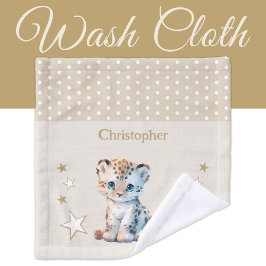 Cute leopardo agregar nombre polka puntos estrella