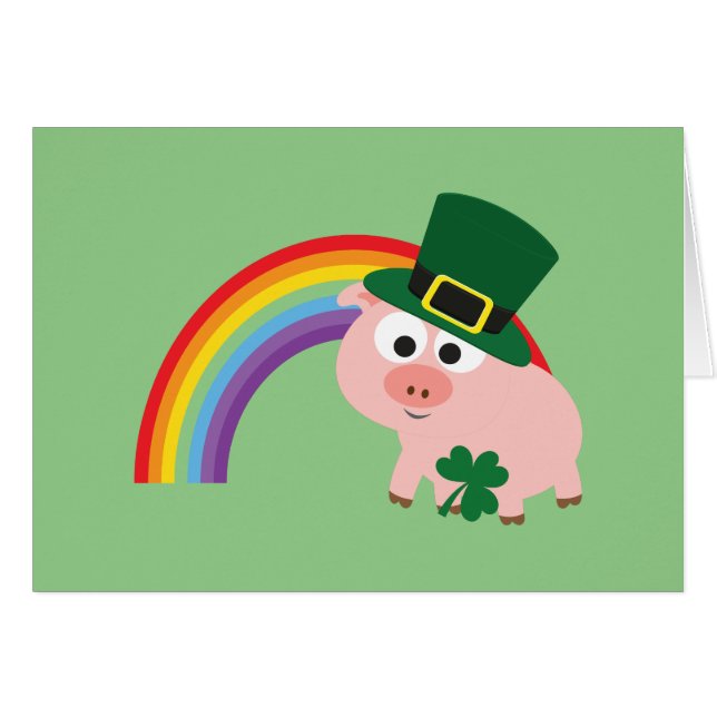 Cute Leprechaun Pig (Anverso (Horizontal))