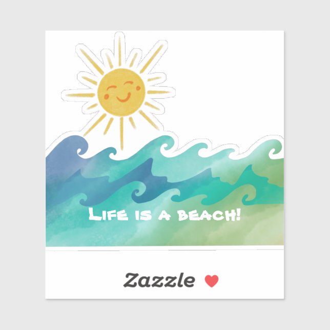 Cute Life es un Pegatina de Beach Vinyl Cut (Hoja)