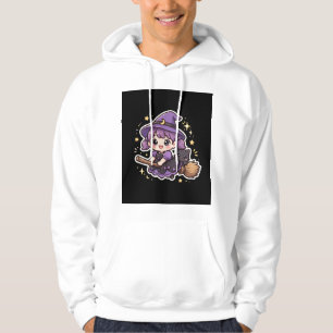 Cute Little Bruja Escoba Sudadera con Capucha de H