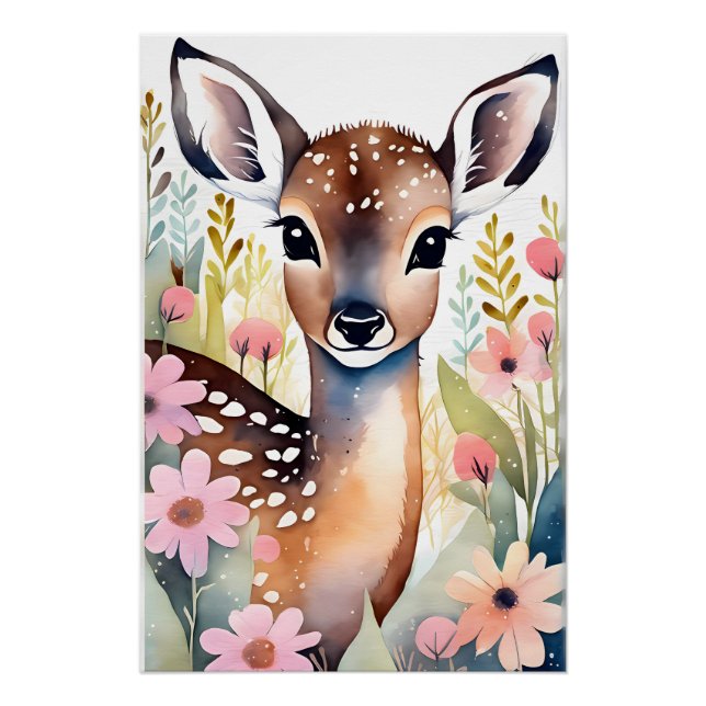 Cute Little Deer Poster (Anverso)