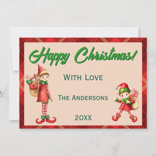 Cute Little Elves - Navidad Personalizada  (Anverso)