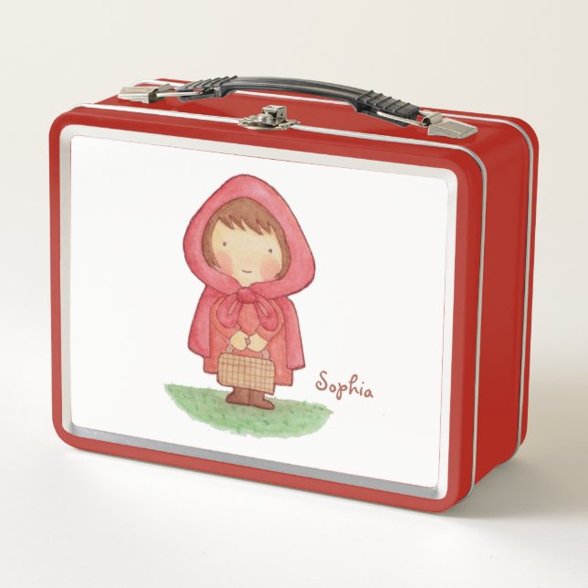 Cute Little Red Riding Hood Acuarela (Anverso)