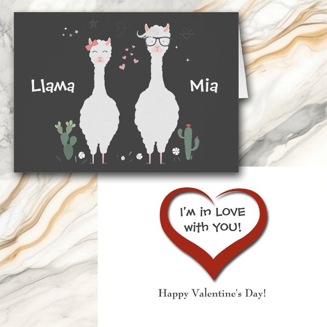 Cute Llama Mia estoy enamorada de San Valentín (Subido por el creador)