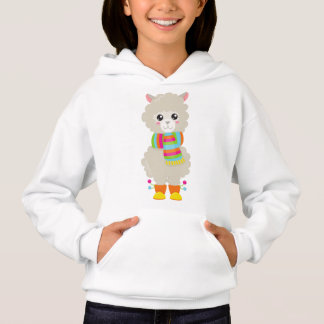 Cute Llama, Pequeña Llama, Alpaca, Llama Con Scarf