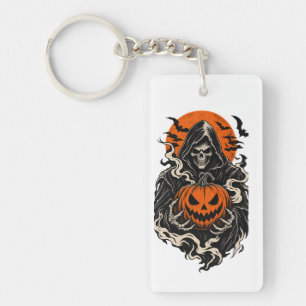 Cute llavero de fantasma y calabaza de Halloween –
