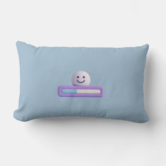 Cute Loading Bar Smile Pillow | Almohada Minimalis (Anverso)