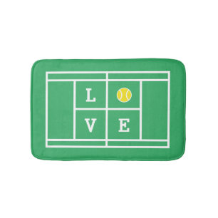 Cute LOVE pista de tenis alfombra para baño