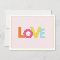 Cute "LOVE" plegado Tarjeta de agradecimiento