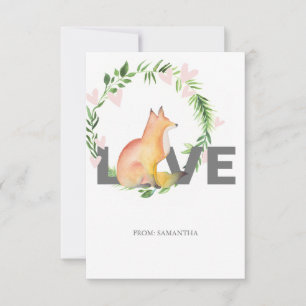 Cute Love y Fox Kids Classroom Valentcard