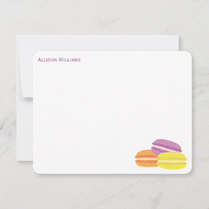 Cute Macarons Francés Gracias Notas
