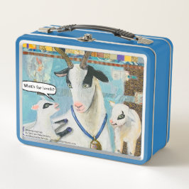 Cute Mama Goats Art Metalizado Lunch Box
