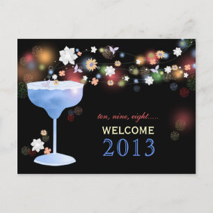 Cute Margarita Vidrio Nuevo año Fiesta postales