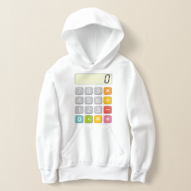 Cute Maths Calculator Hoodie for Kids School (Distribución )