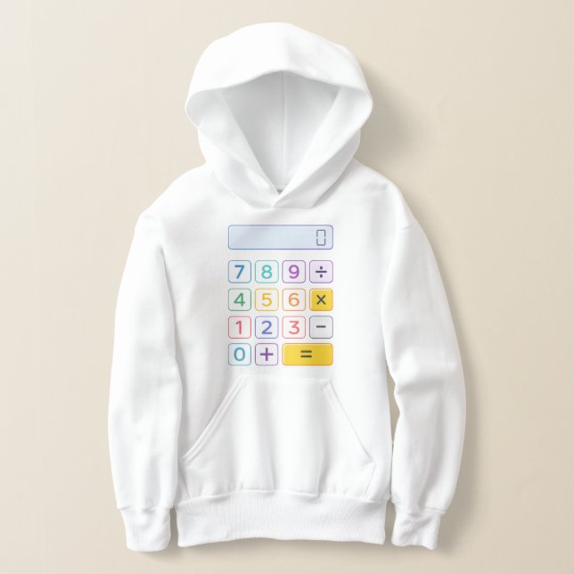 Cute Maths Calculator Hoodie for Kids School (Distribución )