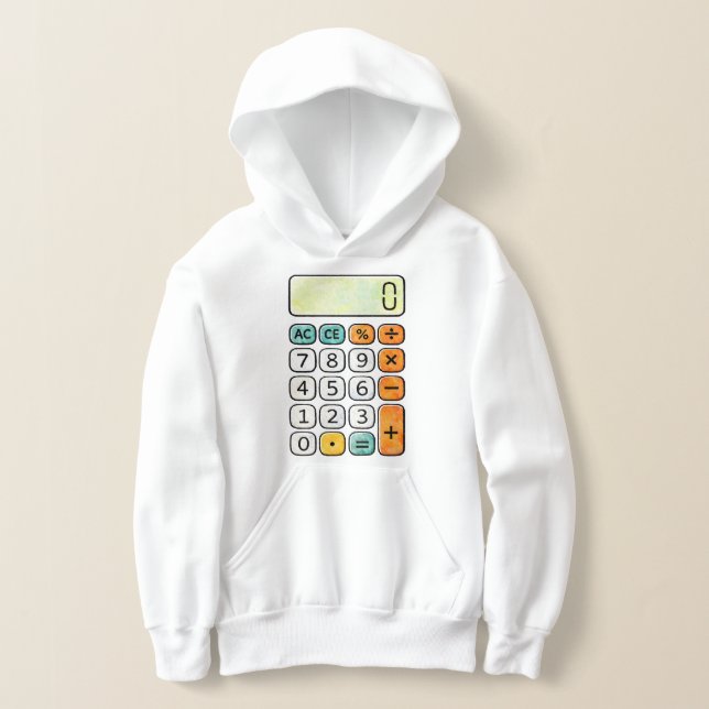 Cute Maths Calculator Hoodie for Kids School (Distribución )