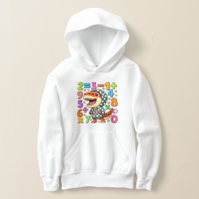 Cute Maths Dinosaur Hoodie for Kids School (Distribución )