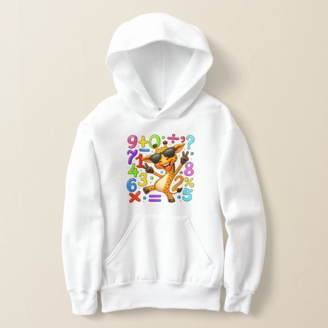 Cute Maths Fox Numbers Sudadera con capucha para n (Distribución )