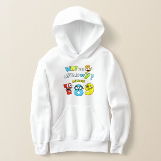 Cute Maths Numbers Cartoon Hoodie Kids UK Learning (Distribución )