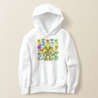 Cute Maths Numbers Emoji Cartoon Sudadera con Capu