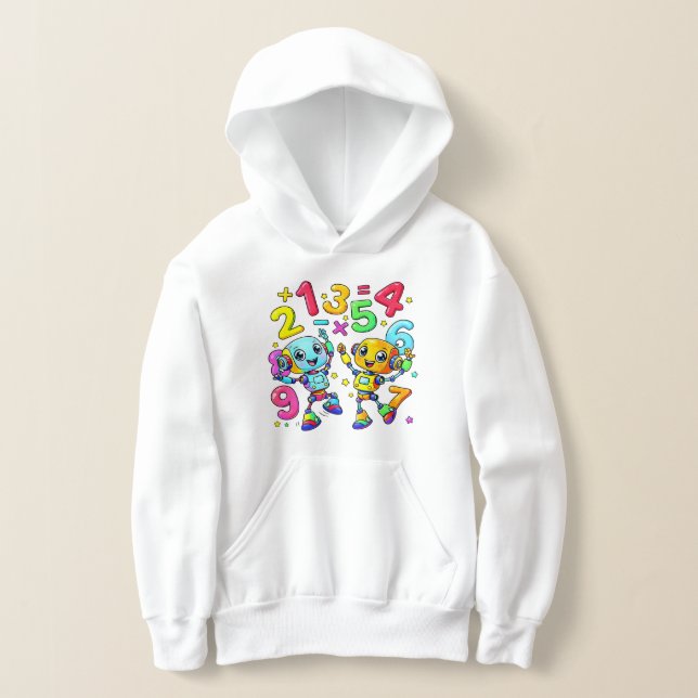 Cute Maths Numbers Monsters Cartoon Hoodie Kids UK (Distribución )