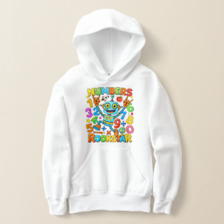 Cute Maths Numbers Rockstar Cartoon Hoodie Kids UK