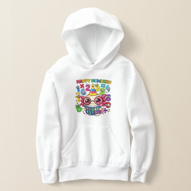 Cute Maths Numbers Truck Number Day Hoodie Kids UK (Distribución )