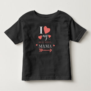 Cute me encanta mi bella mamá bebé camiseta
