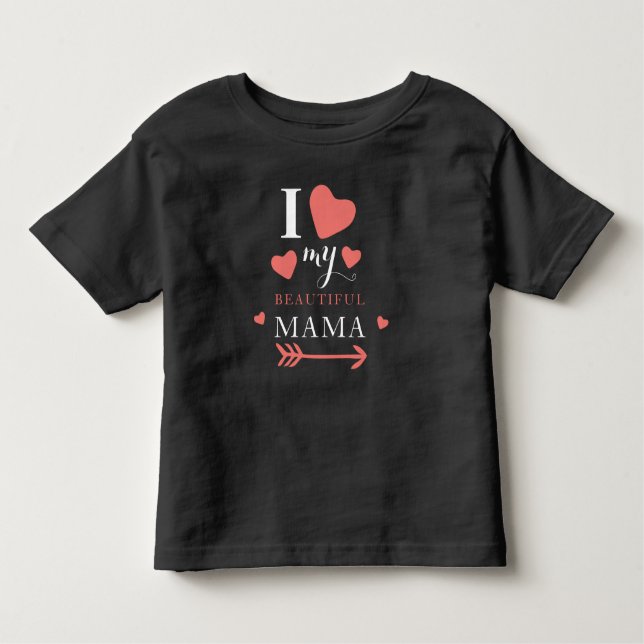 Cute me encanta mi bella mamá bebé camiseta (Anverso)