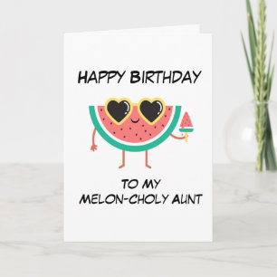 Cute Melon Puns graciosas tarjetas de cumpleaños d