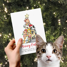 Cute Meowy Catmas Cat Árbol de Navidad