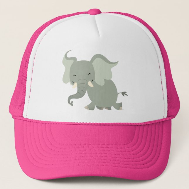 Cute Merry Personalizado Elephant Gorra (Anverso)