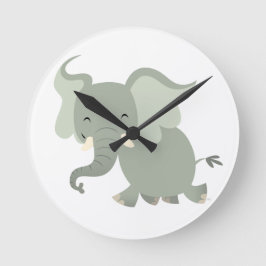 Cute Merry Personalizado Elephant reloj de pared