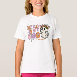Cute mi gato es mi camiseta de Halloween de Chica