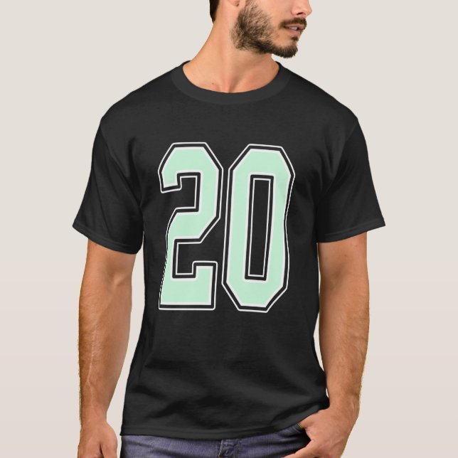 Cute Mint Green Number 20 Jersey Player Uniform #2 (Anverso)