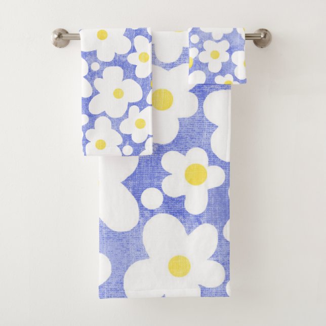 Cute moderno Retro Daisy Blue (In situ)