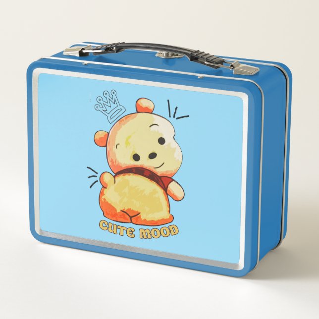 Cute Mood Cartoon Bear Metal Lunchbox (Reverso)