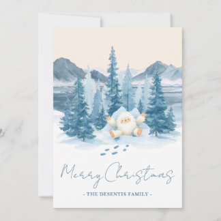 Cute Mountain Monster Watercolor Navidad Foto