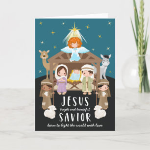 Cute Natividad Niño Jesús Navidad   Negro
