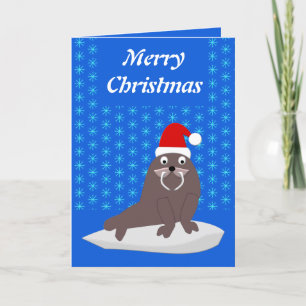 Cute Navidad Morsa y Copos de Nieve Personalizado