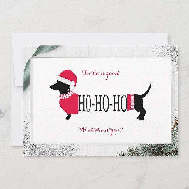 Cute Navidades de Dachshund Perro he sido buena ca (Anverso)