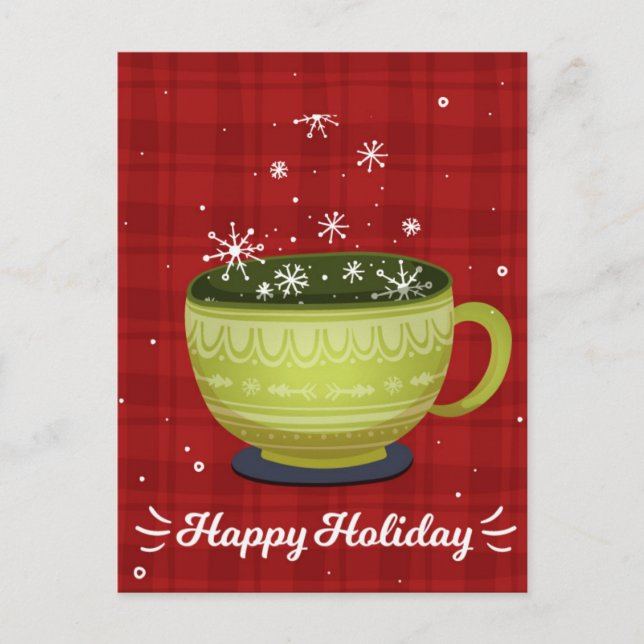 Cute Navidades de invierno tarjeta de vacaciones C (Anverso)