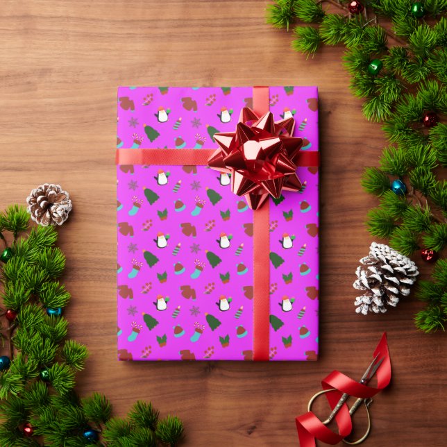 Cute Navidades Envoltura de regalo de papel de env (Regalo de vacaciones)