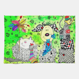 Cute Navidades festivos Critters Kitchel Toalla