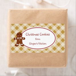 Cute Navidades Gingerbread Cookies Etiquetas de Re
